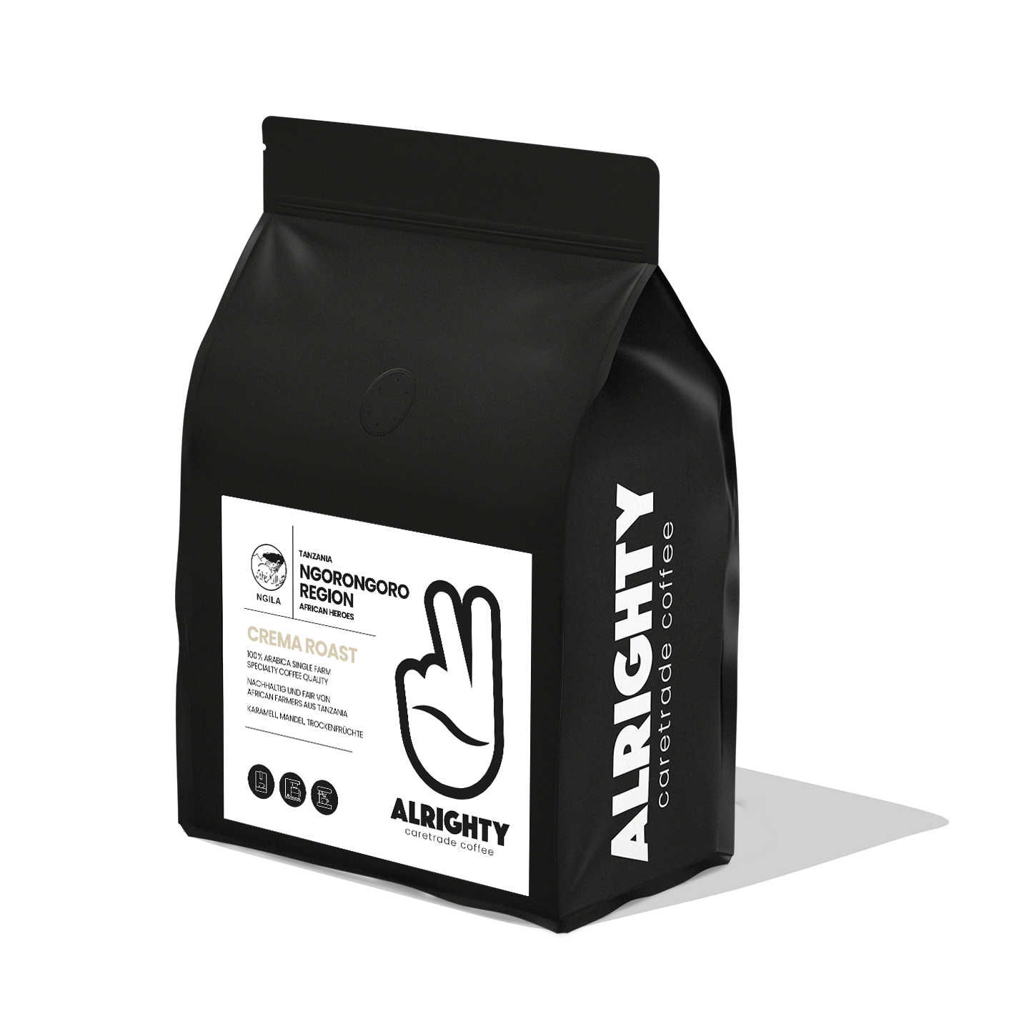Kaffee Crema Roast von Alrighty Caretrade Coffee